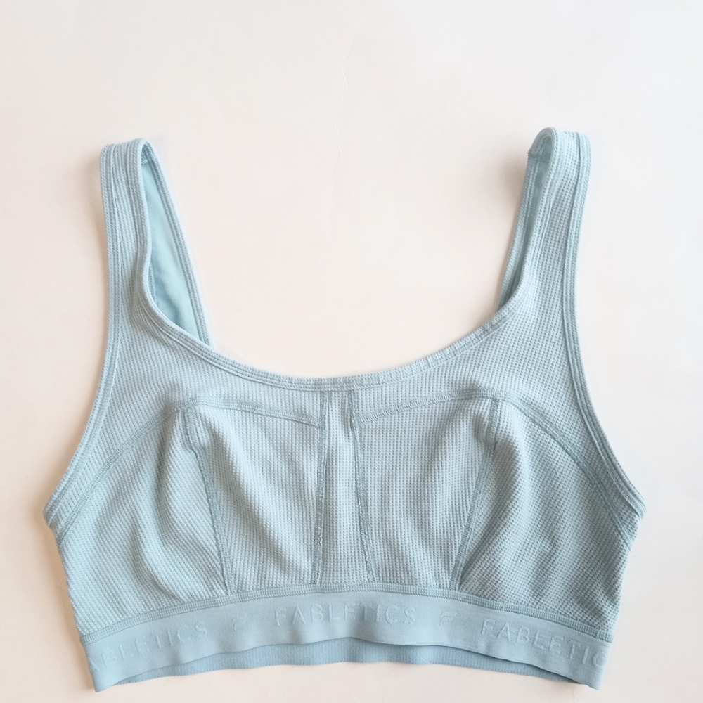 SOLD!Fabletics Serena Lounge Bralette In Silvermist Mint Blue - Picture 2 of 8